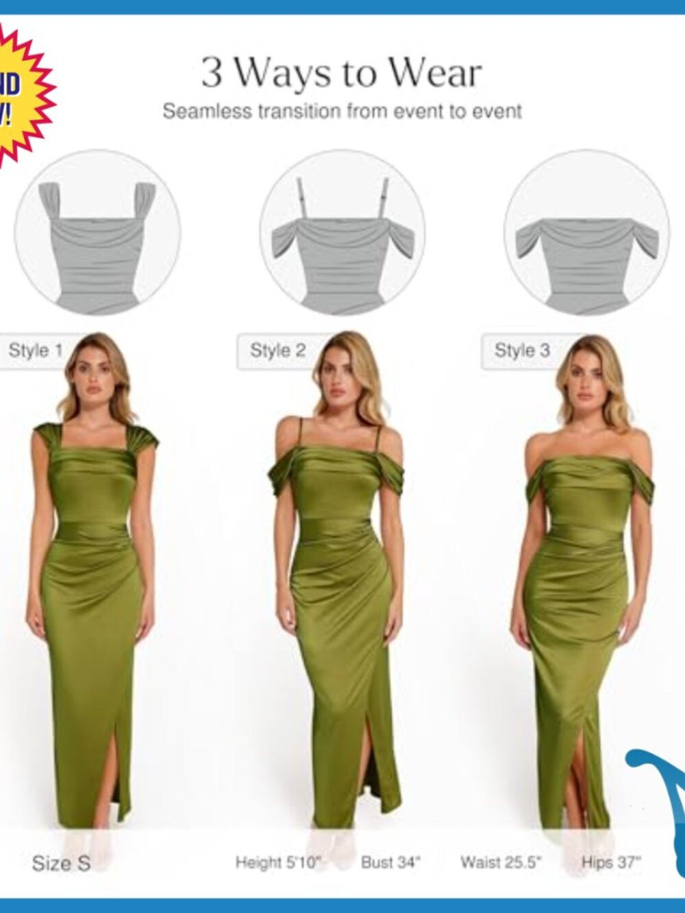 Shapewear Maxi Dress Off Shoulder Bodycon Long Formal Cocktail Dress - Picture 4 of 7